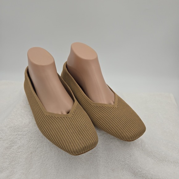 Vivaia Shoes - Vivaia Margot 2.0 Nutmeg Square Toe V-Cut Size 41 Comfort Ballet Flats Shoes